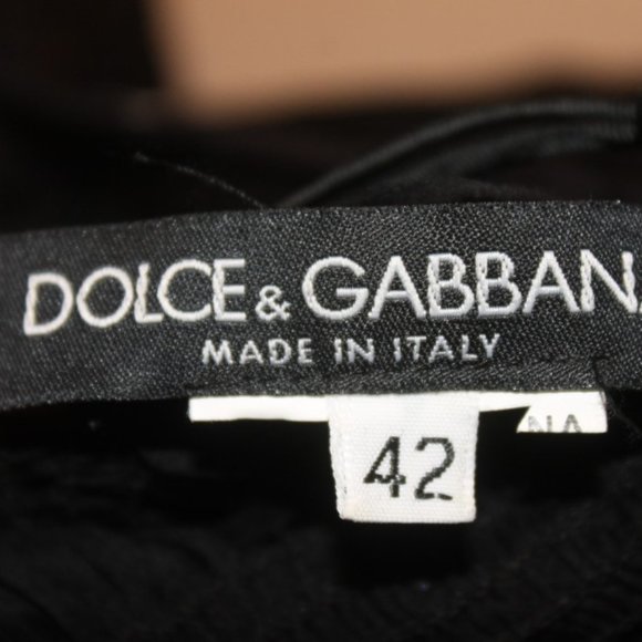 Dolce & Gabbana Black Nylon Evening Dress Sz 42 - Picture 11 of 11